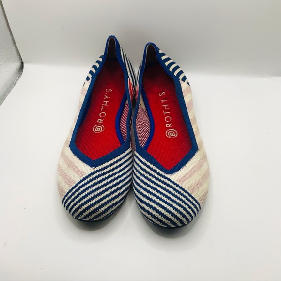 Rothy's Shoes - Rothy's Women’s Blue & Cream Striped Flat